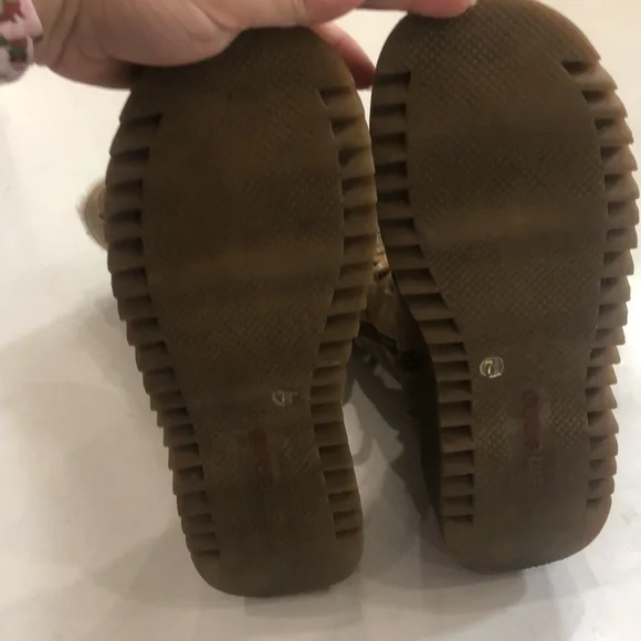 Women's Tan Fur-Lined Boots Ellemenno Klondike tall boots Tan size 7.5 winter - Picture 9 of 9